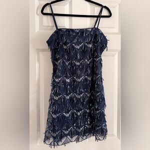 Midnight Blue Sequin Dress, Size M